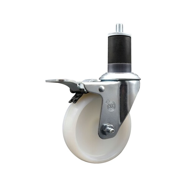 4'' Nylon Swivel 1-5/8'' Expanding Stem Caster Total Lock Brake